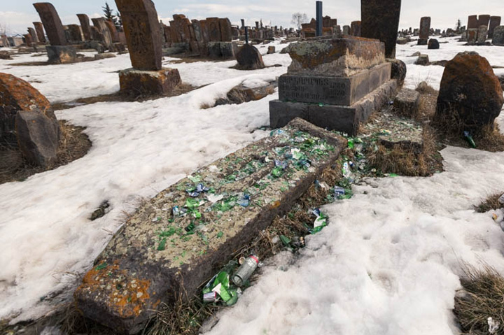 Noratus khachkar cemetery in Armenia