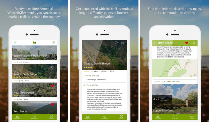 HIKEArmenia - Armenian mobile app to use when traveling in Armenia