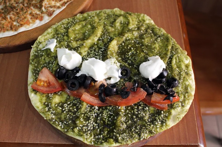 Za'atar pizza in Yerevan