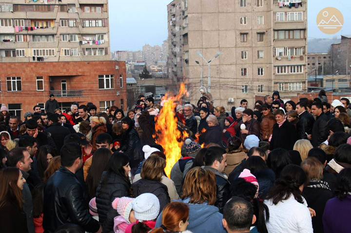 Celebration of the feast of Trndez in Armenia