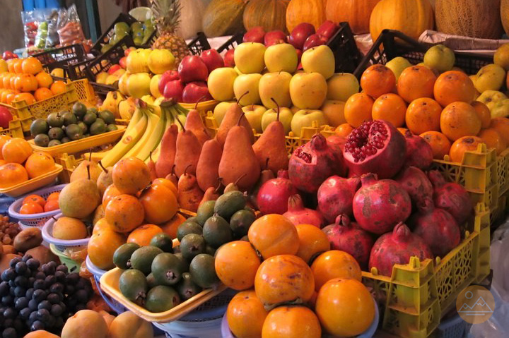 Fruits at a local market in Meghri, Armenia