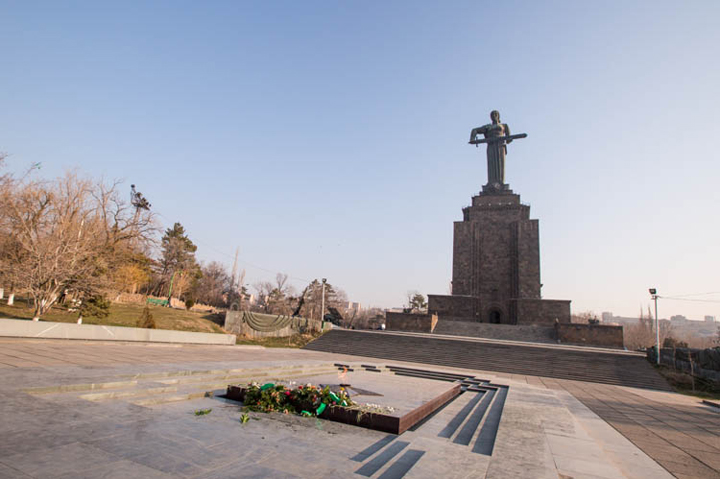 Mother Armenia statue at Victory Park in Yerevan, Armenia