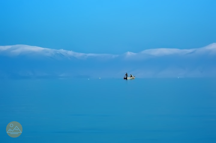 Fishermen on Lake Sevan