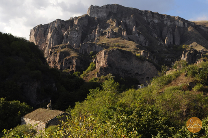 Saint Hripsime church in Old Khndzoresk cave town, Armenia