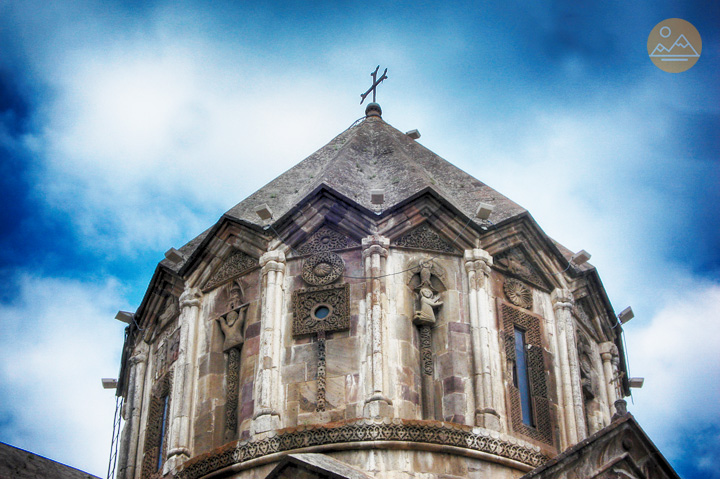 Main dome of the Gandzasar monastery in Artsakh