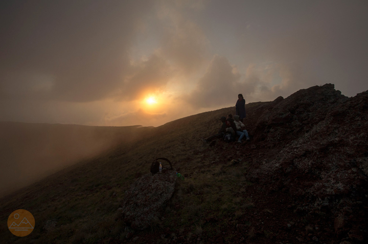 Mesmerizing sunset at Azhdahak mountain